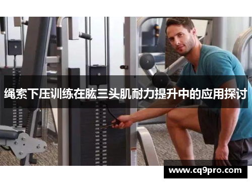 绳索下压训练在肱三头肌耐力提升中的应用探讨